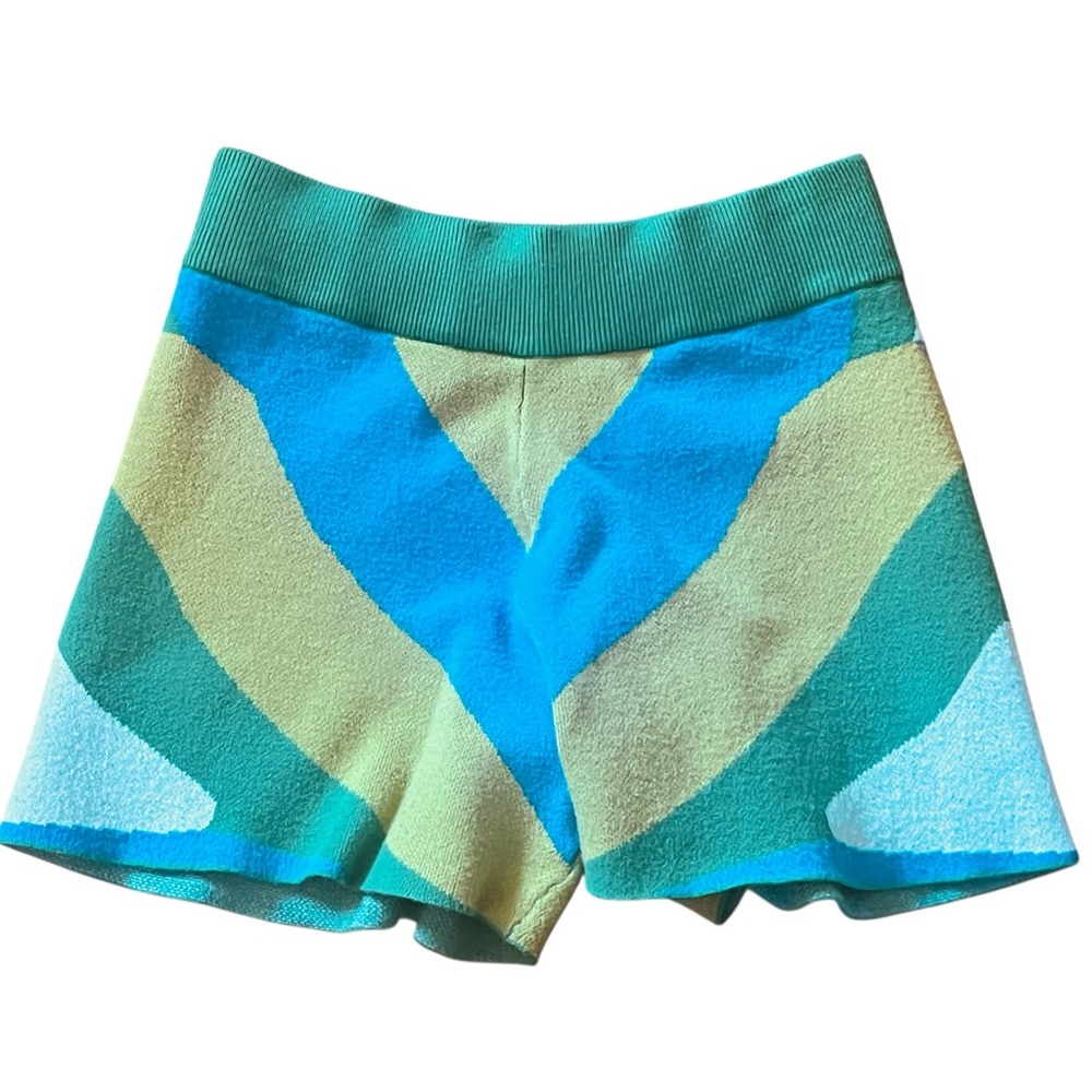 Akira Groovy Retro Statement Color Block Pull-On Shorts 28” Waist